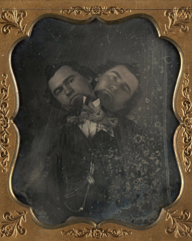 Unidentified American artist Two-Headed Man ca. 1855